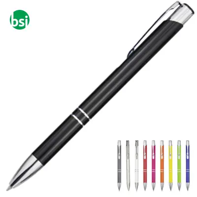 Penna a sfera a scatto Moneta in alluminio - 107440