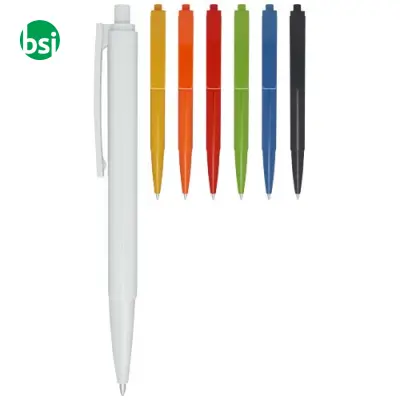 Penna a sfera in plastica riciclata refill nero Elsa - Immagine 5