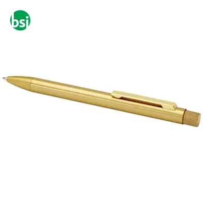 Penna a sfera in ottone riciclato refill blu Beatriz - Immagine 6
