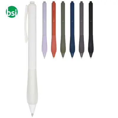 Penna a sfera in ABS riciclato refill nero Lorena - Immagine 6