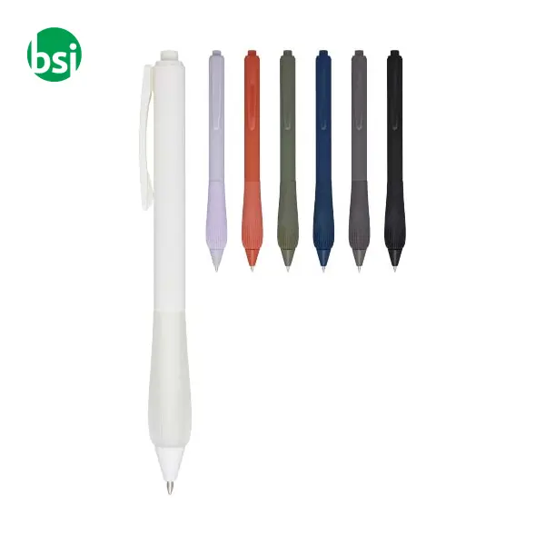 Penna a sfera in ABS riciclato refill nero Lorena -  6