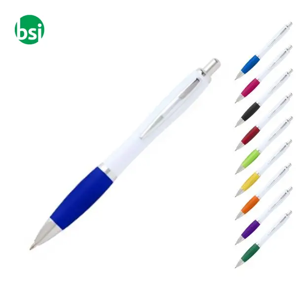 Penna a sfera in plastica riciclata Nash refill blu -  1
