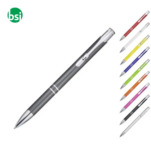 Penna a sfera in alluminio riciclato Moneta -  1