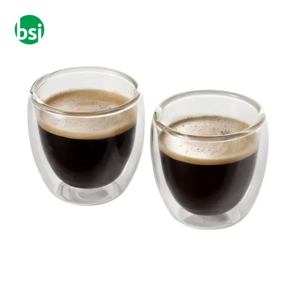 Set personalizzabile di 2 tazze in vetro per espresso Boda -  4