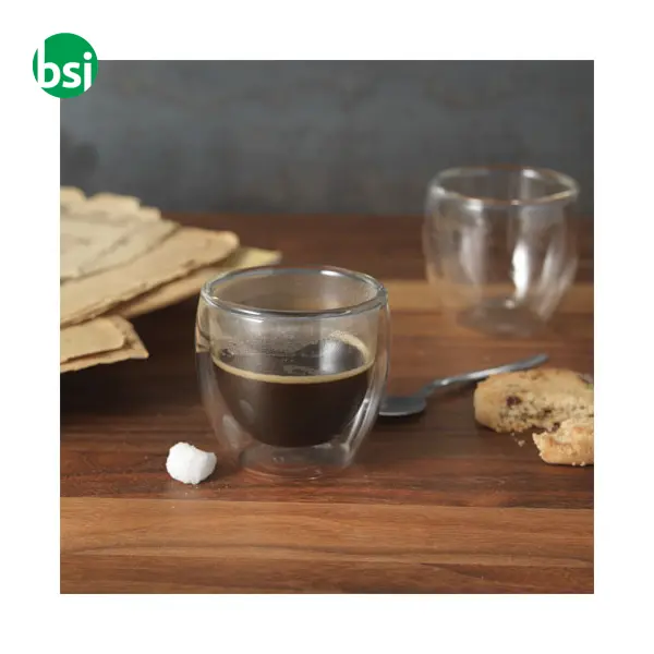 Set personalizzabile di 2 tazze in vetro per espresso Boda -  5