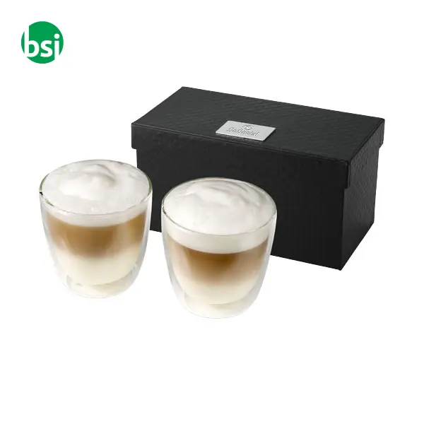 Set personalizzabile di 2 tazze in vetro per caffè Boda -  2