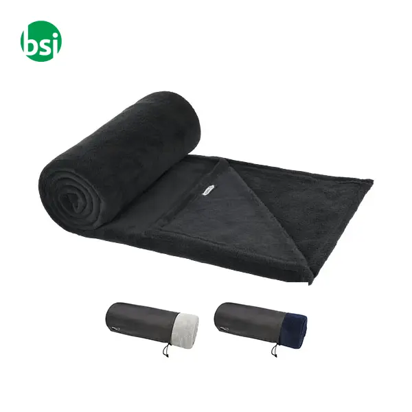 Coperta personalizzabile in coral fleece RPET Lily -  1