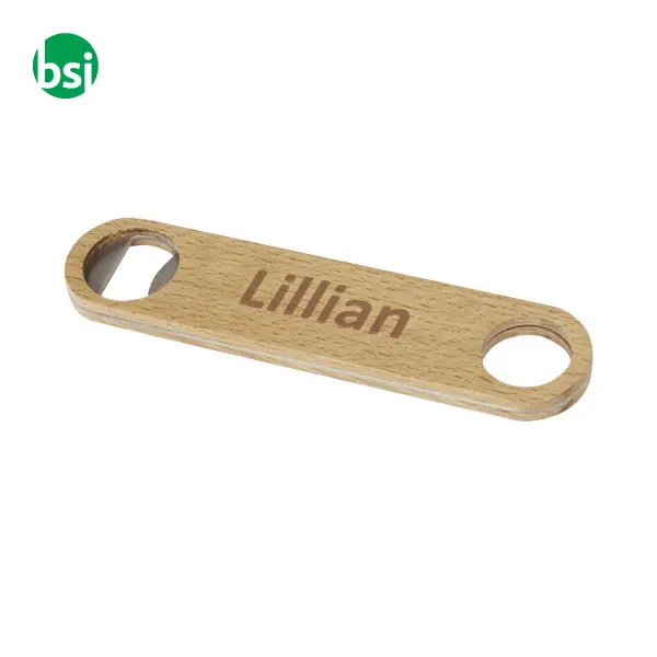 Apribottiglie in legno personalizzabile Origina -  4