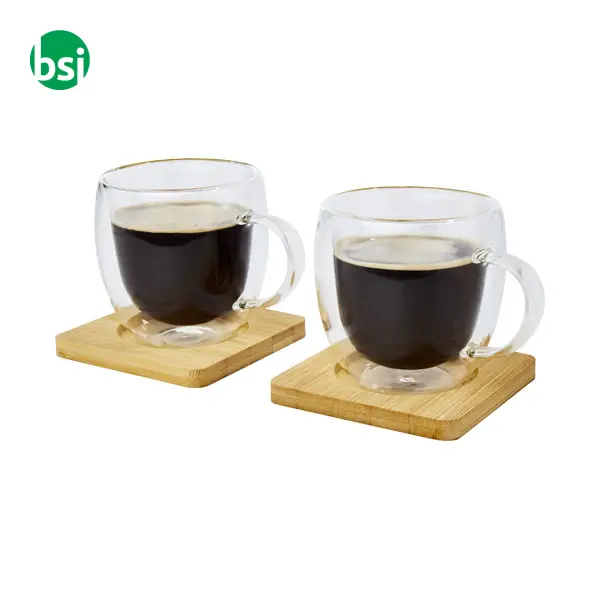 Set personalizzato 2 tazzine vetro a doppia parete Manti -  5