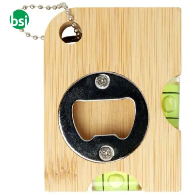 Apribottiglie in bambù con livella Levo - Immagine 4