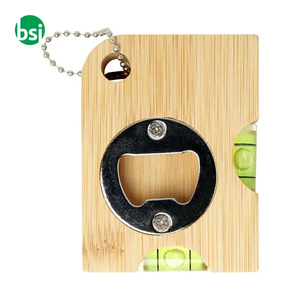 Apribottiglie in bambù con livella Levo -  4