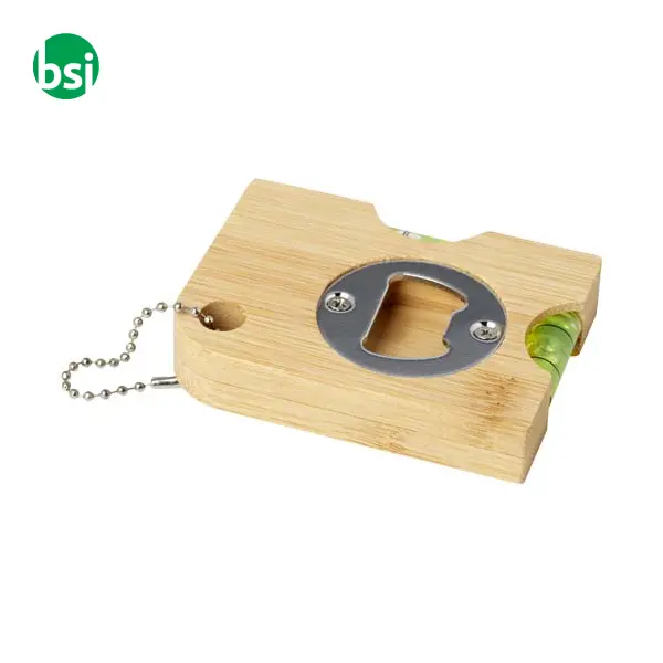 Apribottiglie in bambù con livella Levo -  5
