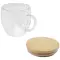 Tazza in vetro da 250 ml con coperchio in bambù Lenora - Anteprima 5