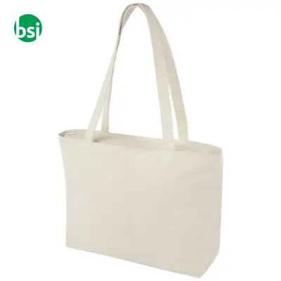 Shopper in cotone personalizzate 320gr con zip 15L Ningbo
