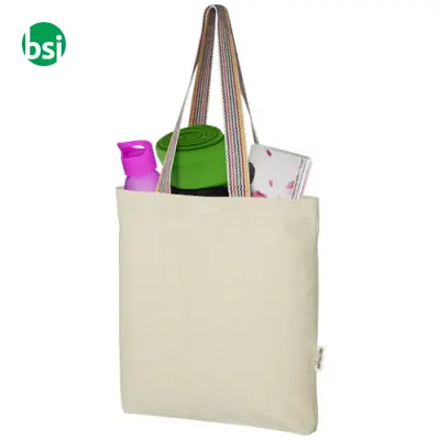 Shopper personalizzate  in cotone riciclato 180gr 5L Rainbow - Immagine 5