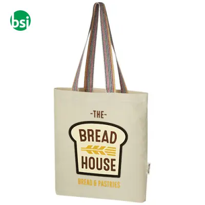 Shopper personalizzate  in cotone riciclato 180gr 5L Rainbow - Immagine 2