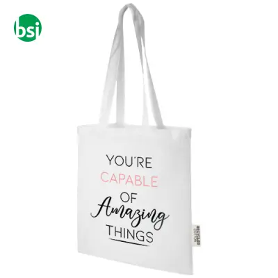 Shopper personalizzate cotone riciclato 140gr 7L Madras - Immagine 2