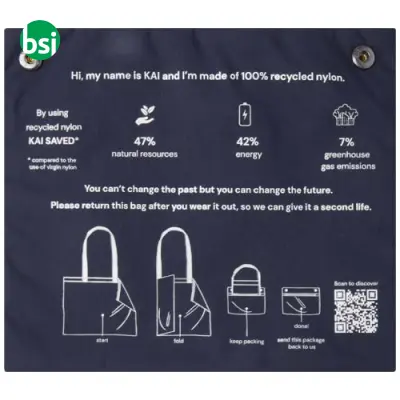 Tote bag circolare in materiale riciclato Kai - Immagine 5