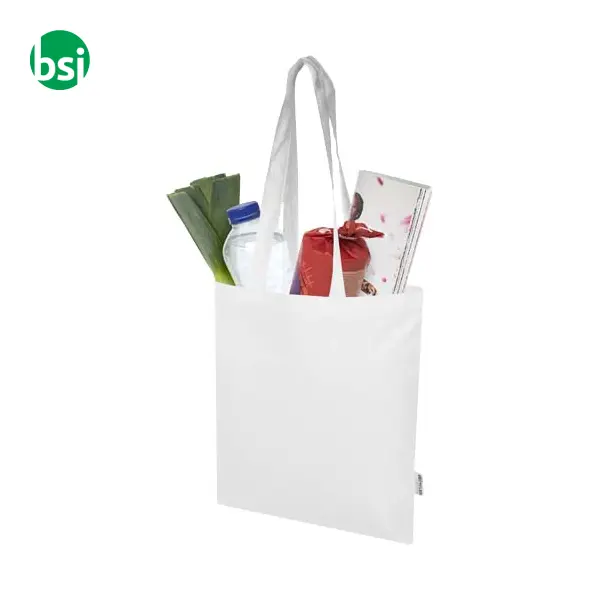 Shopper in cotone riciclato da 140 gr Madras Blend -  4