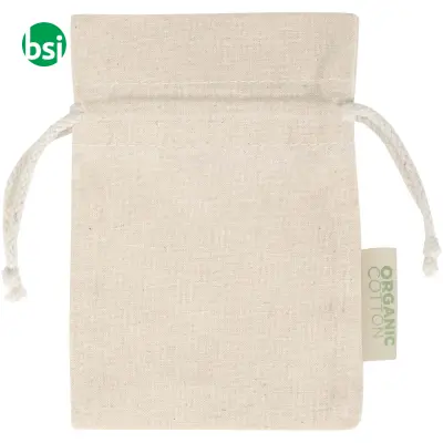 Sacchetto regalo in tessuto biologico 15x10cm Odisha - Immagine 3