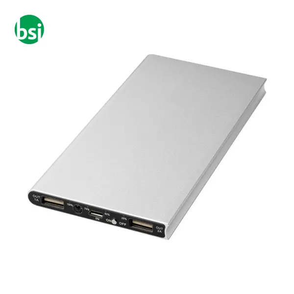 Power bank in alluminio da 8000 mAh Plate -  10