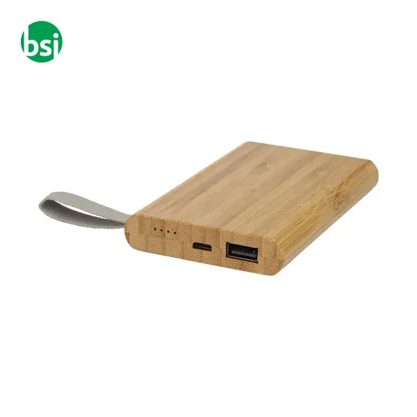 Power bank personalizzabili da 5000 mAh in bamboo Tulda -  1