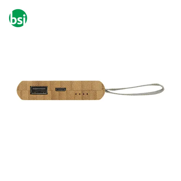 Power bank personalizzabili da 5000 mAh in bamboo Tulda -  9