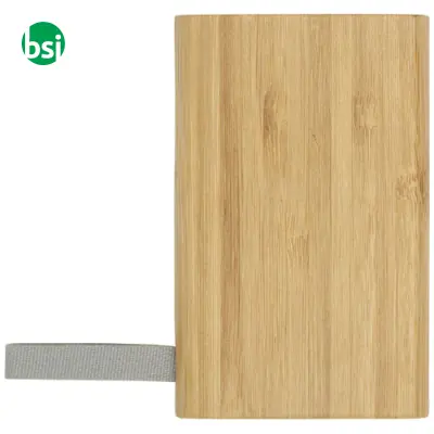 Power bank personalizzabili da 5000 mAh in bamboo Tulda - Immagine 4