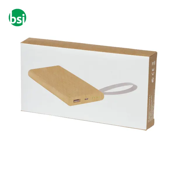 Power bank personalizzabili da 5000 mAh in bamboo Tulda -  3