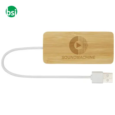 Hub USB personalizzabile in bamboo Tapas - Immagine 2