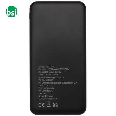 Power bank personalizzato plastica riciclata 10.000 mAh Loop - Immagine 5
