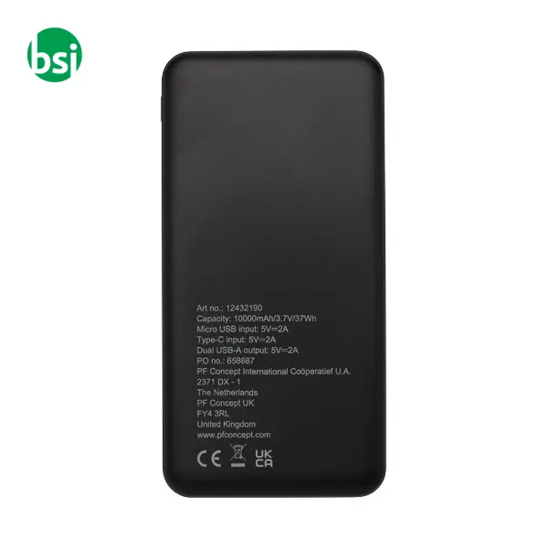 Power bank personalizzato plastica riciclata 10.000 mAh Loop -  5