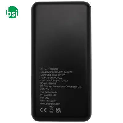 Power bank personalizzati plastica riciclata 20.000 mAh Loop - Immagine 5