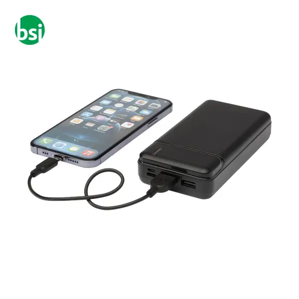 Power bank personalizzati plastica riciclata 20.000 mAh Loop -  8