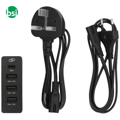 Hub USB Multiporte personalizzabile da72 W PD ADAPT - Immagine 6