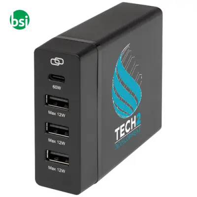 Hub USB Multiporte personalizzabile da72 W PD ADAPT - Immagine 2