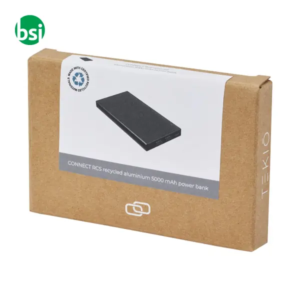Power bank in alluminio riciclato RCS da 5000 mAh -  3