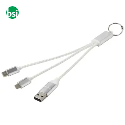 Cavo di ricarica in alluminio 4 in 1 e portachiavi Metal - Immagine 9