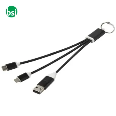 Cavo di ricarica in alluminio 4 in 1 e portachiavi Metal - Immagine 10