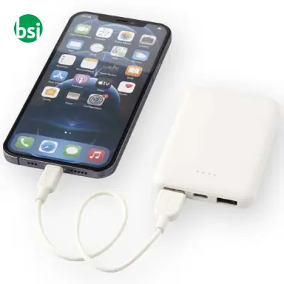Power bank 5000 mAh Tipo C in plastica riciclata Asama - Immagine 7