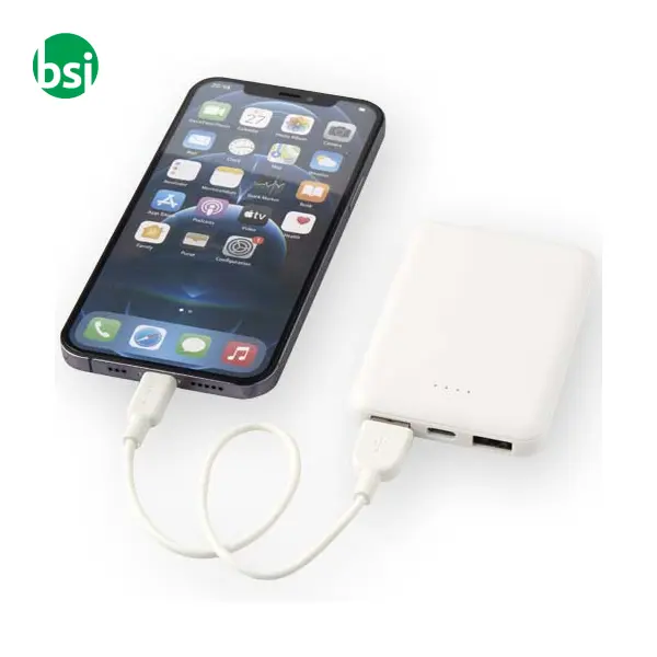 Power bank 5000 mAh Tipo C in plastica riciclata Asama -  7