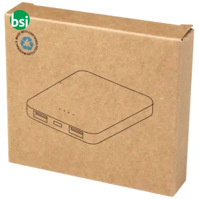 Power bank 5000 mAh Tipo C in plastica riciclata Asama - Immagine 3