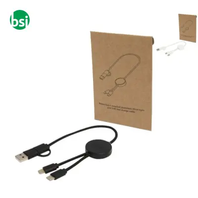 Cavo 5-in-1 in plastica riciclata da 30 cm Citala