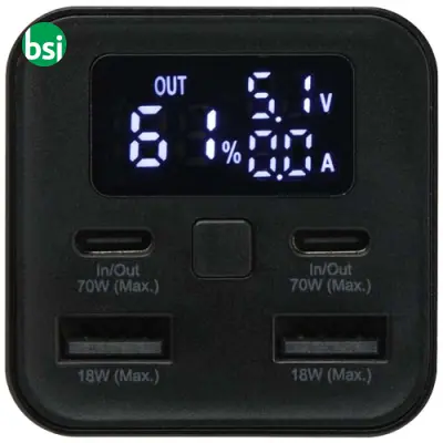 Power bank in alluminio 20.000 mAh e 70 W Acamar - Immagine 9