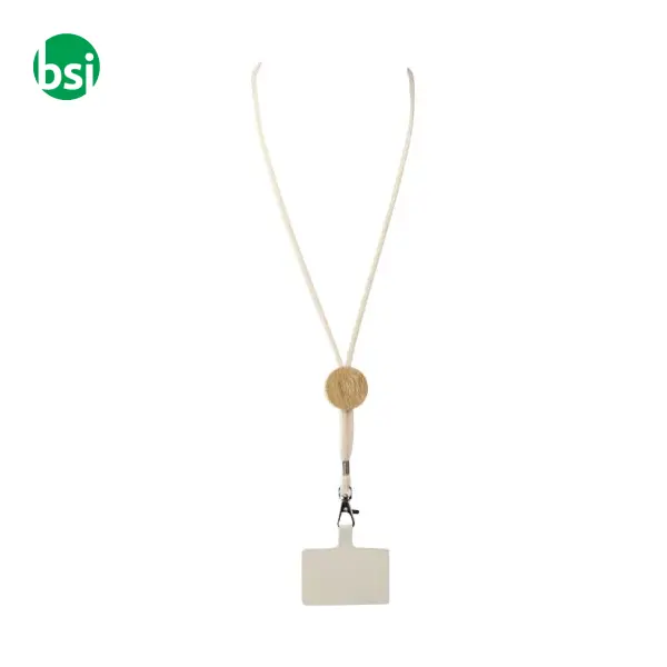 Lanyard per smartphone dettagli in bambù Adhab -  3