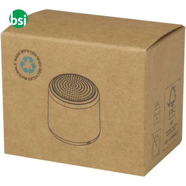 Speaker Bluetooth wireless in plastica riciclata 3W Velkis -  3