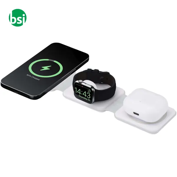 Caricabatterie wireless pieghevole 3 in 1 da 15W Armus -  7