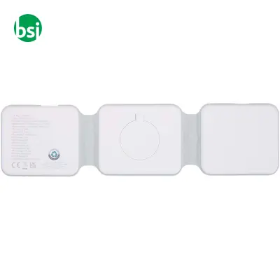 Caricabatterie wireless pieghevole 3 in 1 da 15W Armus - Immagine 5