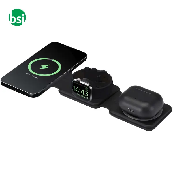 Caricabatterie wireless pieghevole 3 in 1 da 15W Armus -  8
