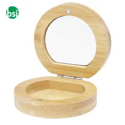 Specchio tascabile personalizzabile bamboo Afrodit